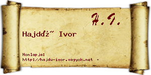 Hajdú Ivor névjegykártya